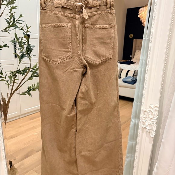 Stradivarius Women's Flare Jeans in Tan - Picture 4 of 4